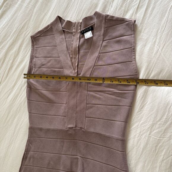 VENUS Pink Mauve Flapper Fringe Holiday Party Dress Women's 6 Wedding Prom - Picture 11 of 12